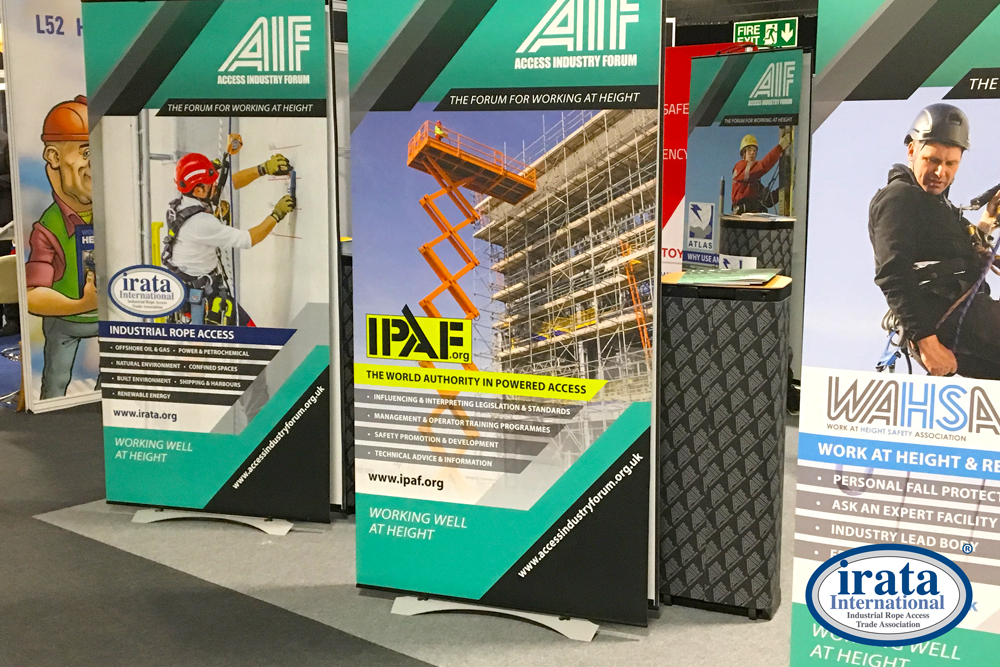 IRATA exhibited alongside fellow members of the Access Industry Forum (AIF)