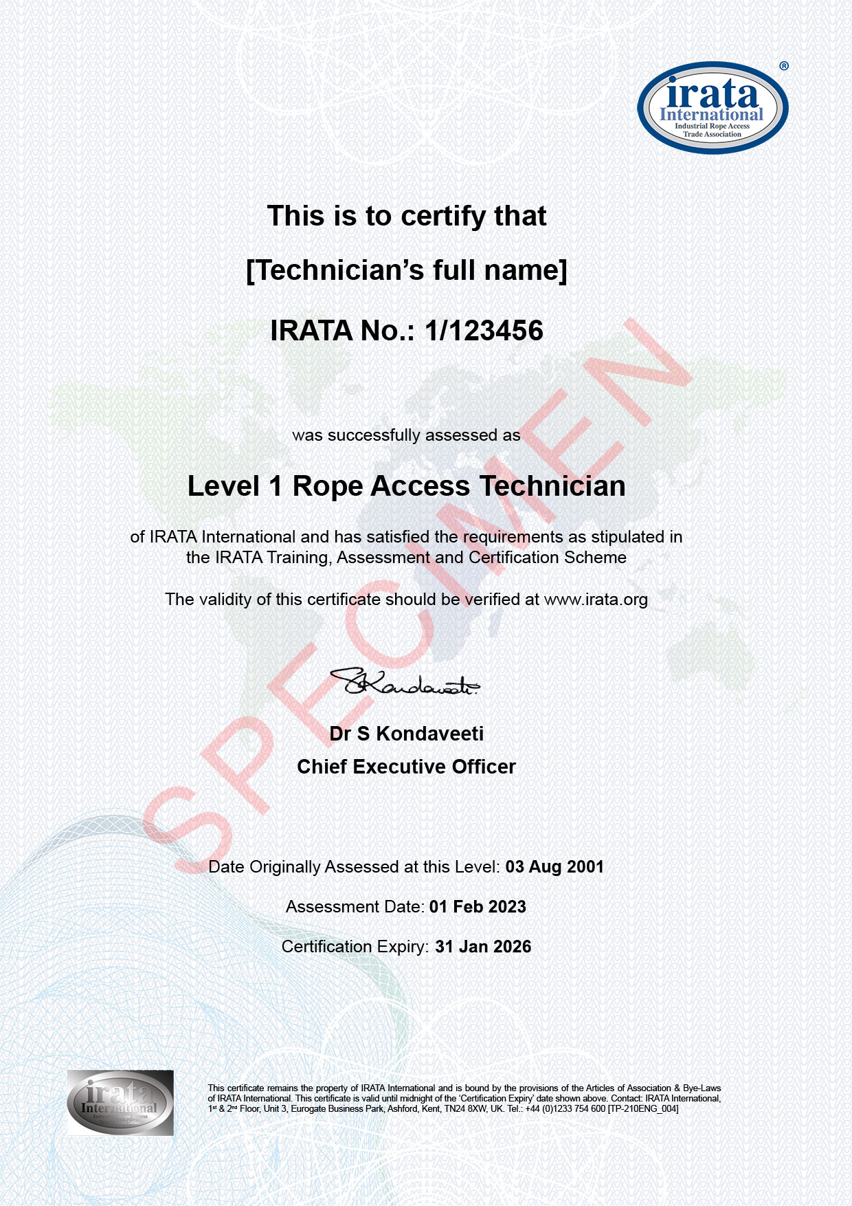 Cómo verificar un técnico IRATA | IRATA International