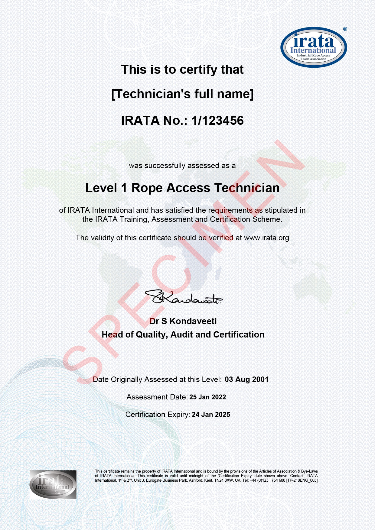 How to Verify an IRATA Technician IRATA International