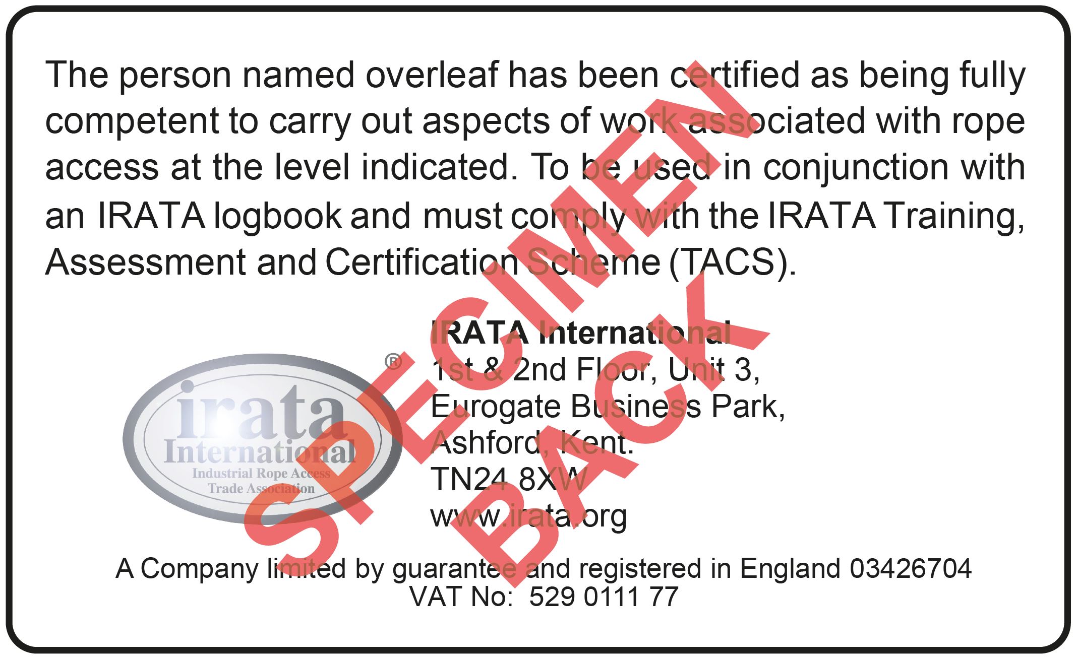 How to Verify an IRATA Technician | IRATA International